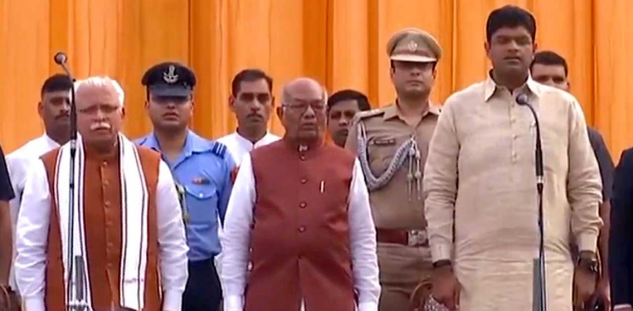 हरियाणा में मनोहर लाल खट्टर ने लगातार दूसरी बार ली सीएम पद क... - CG Sandesh