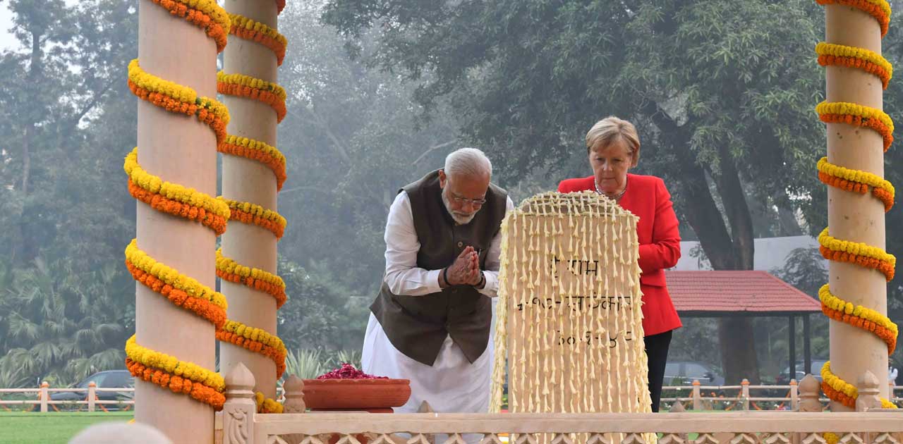 प्रधानमंत्री ने जर्मनी की चांसलर के साथ गांधी स्मृति का दौरा... - CG Sandesh