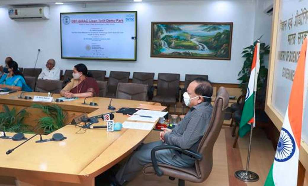 डॉ. हर्षवर्धन ने बारापुल्लाह नाले की साइट पर “डीबीटी-बीआईआरए... - CG Sandesh