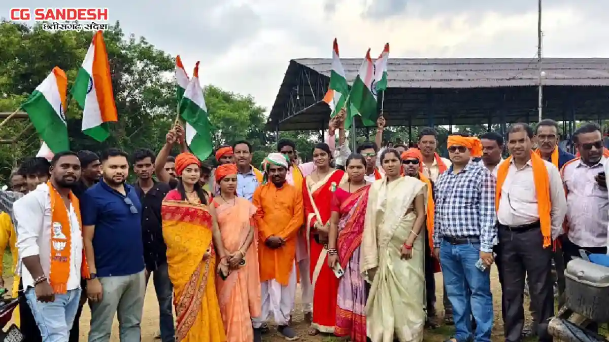 सरायपाली : भाजपा मंडल बलौदा की तिरंगा यात्रा में उमड़ा देशभक... - CG Sandesh