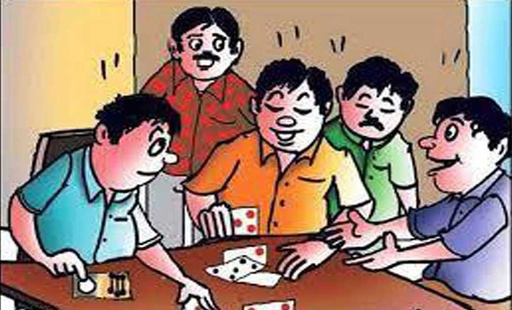 पुराना शराब भट्टी के पीछे 05 जुआरियो को पकड़ा गया. - CG Sandesh
