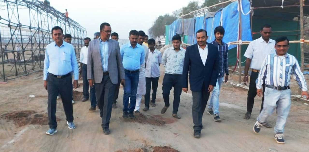 राजिम माघी पुन्नी मेला :  कलेक्टर, एसपी ने लिया तैयारियों का जायजा