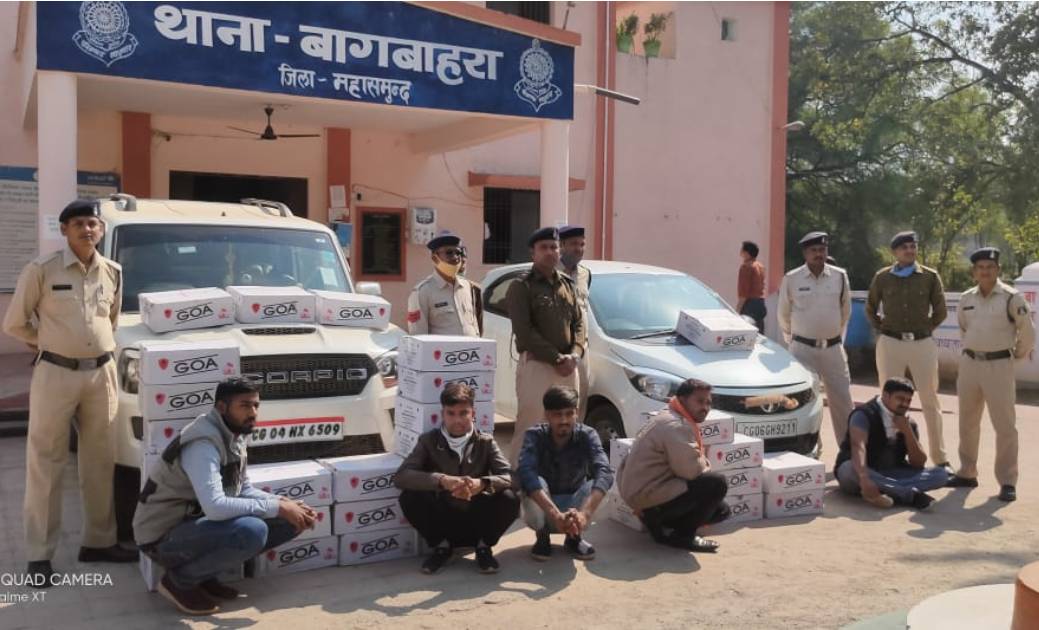 मध्य प्रदेश में निर्मित 34 पेटी अंग्रेजी  गोवा, व्हीस्की शरा... - CG Sandesh