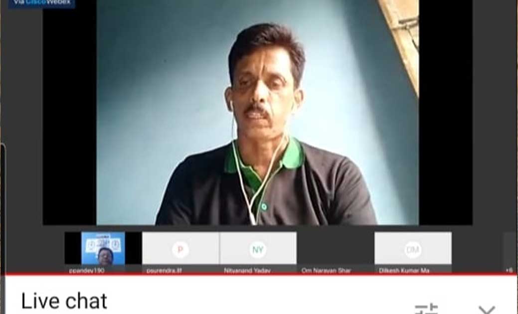 ओम नारायण शर्मा ने लिया वेबीनार में हिस्सा  - CG Sandesh