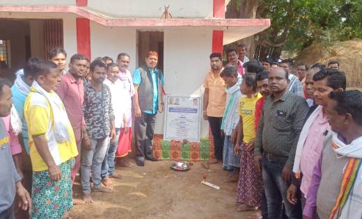 विधायक ने घोटिया में आदर्श देवगुडी का किया भूमिपूजन - CG Sandesh