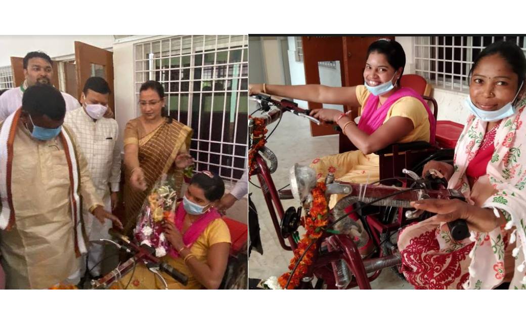 महासमुन्द : मंत्री लखमा के हाथों दिव्यांग कुन्ती और टेमिन ट्... - CG Sandesh