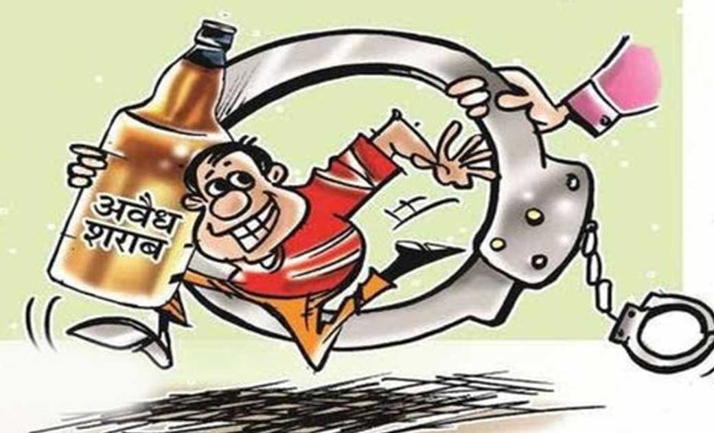 पटेवा : 144 पौवा अंग्रेजी व 15 पौवा देशी प्लेन शराब जप्त.