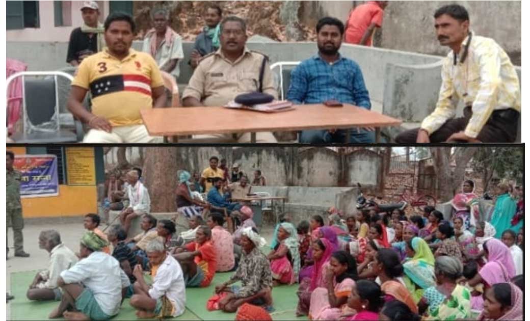 जशपुर : ग्राम पंचायत डूमर कोना में लगाया गया चलित थाना - CG Sandesh