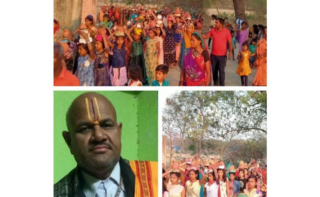 अंडोला मे बह रही रामनाम की गंगा... निकाली गई भव्य शोभा यात्रा...