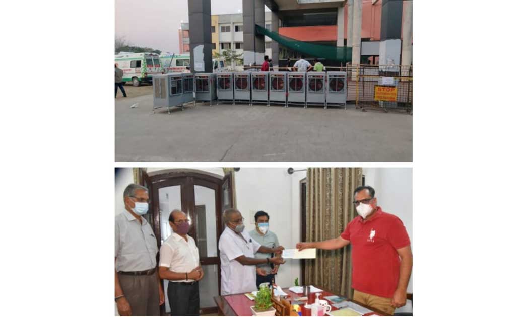 कोरोना महामारी से निपटने अघोर गुरु पीठ ट्रस्ट बनोरा ने दी 20 कूलर व दो लाख पांच हजार की सहायता राशि दान.. 
