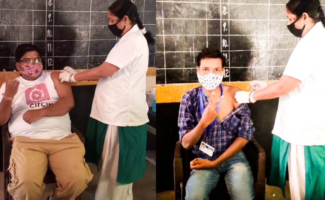 बागबाहरा :कोमाखान क्षेत्र के पत्रकारों को भी लगा फ्रंट लाइन के तहत कोरोना वैक्सीन