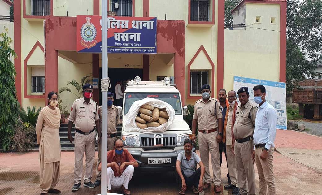 बसना : 60 किलो मादक पदार्थ गांजा जप्त. - CG Sandesh
