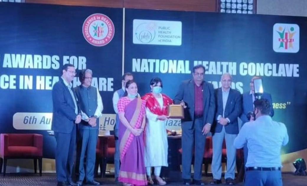 प्रदेश के स्वास्थ्य विभाग को मिला एक्सीलेंस इन मेन्टल हेल्थ अवार्ड