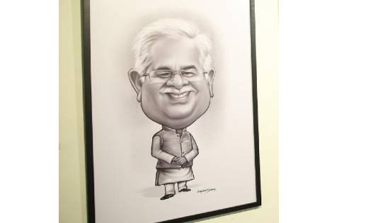 कार्टून फ़ेस्टिवल : बंगलोर में लगी केरिकेचर प्रदर्शनी में सबसे पहले  छत्तीसगढ़ के मुख्यमंत्री भूपेश बघेल को दिया गया स्थान