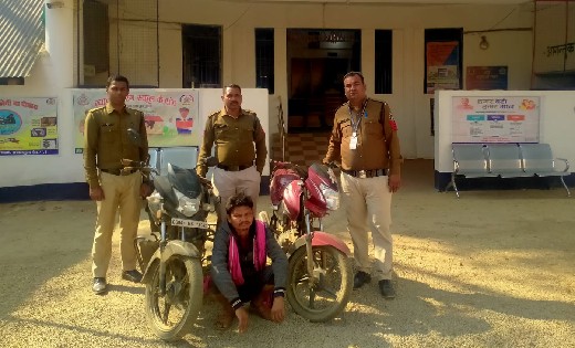 सरायपाली : 2 चोरी की मोटरसायकल के साथ एक गिरफ्तार