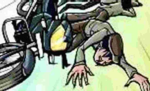 सांकरा : ट्रक से टकराकर बाइक सवार की मौत  