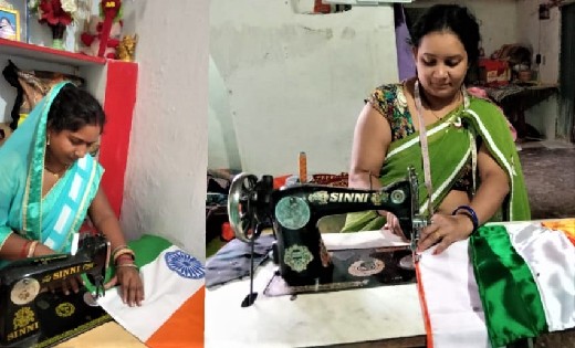 महासमुंद : एक दर्जन समूह की दीदीयां तैयार कर रही तिरंगा - CG Sandesh