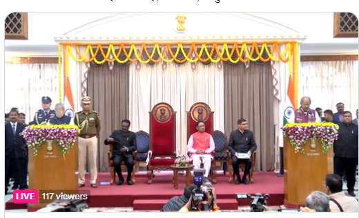 LIVE: मंत्रीगणों का शपथ ग्रहण समारोह, राजभवन,रायपुर - CG Sandesh