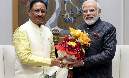 सीएम साय ने पीएम मोदी से की सौजन्य मुलाकात - CG Sandesh