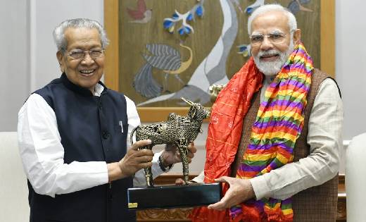 प्रधानमंत्री मोदी से राज्यपाल हरिचंदन ने की सौजन्य मुलाकात - CG Sandesh
