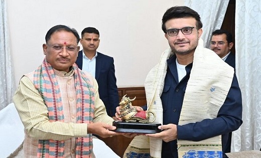 मुख्यमंत्री विष्णुदेव साय से मिले सौरव गांगुली, कहा – पहली ब... - CG Sandesh