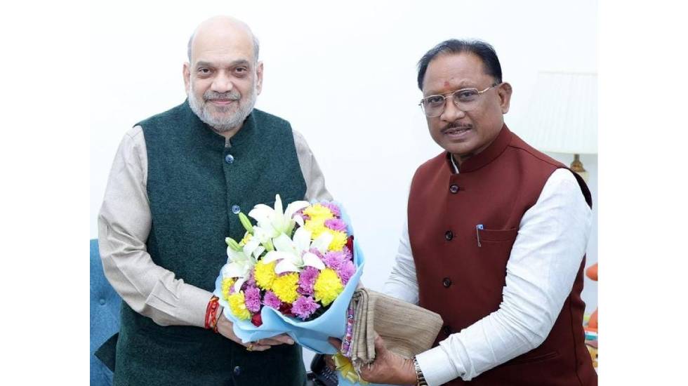 मुख्यमंत्री साय ने केंद्रीय गृह मंत्री से की सौजन्य मुलाकात - CG Sandesh
