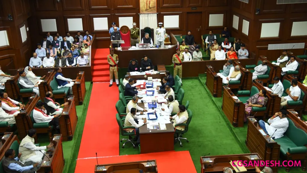 छत्तीसगढ़ विधानसभा के बजट सत्र की शुरुआत, राज्यपाल रमेन डेका... - CG Sandesh