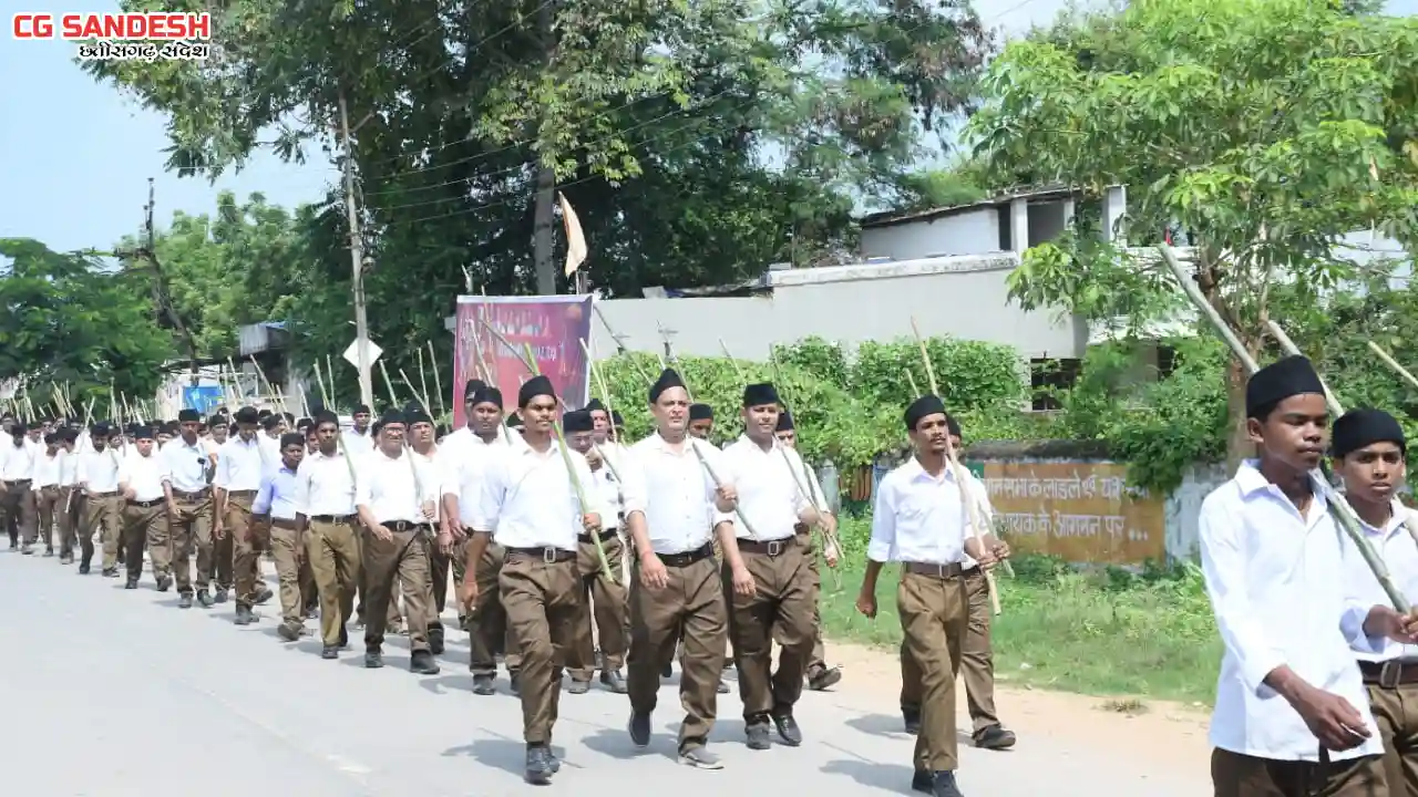बसना : विजयादशमी उत्सव एवं पथ संचलन - CG Sandesh
