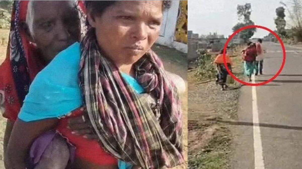  CG : 500 रुपये की पेंशन लेने 90 वर्षीय बुजुर्ग को पीठ पर उठाकर 5 किमी दूर बैंक पहुंची बहू, देखें बेबसी की मार्मिक तस्वीर