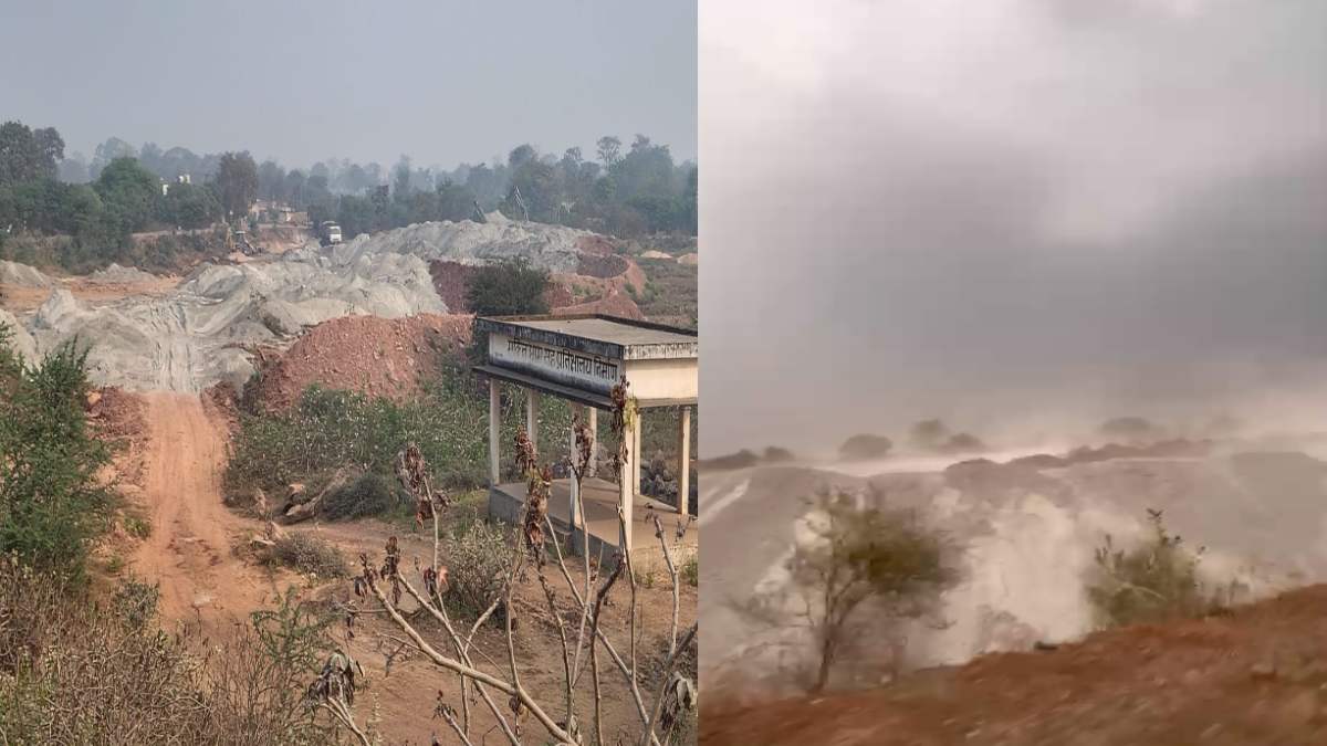 गुंजियाबोर में फ्लाई ऐश भराव पर उठे सवाल, तेज हवा ने खोली लापरवाही की पोल
