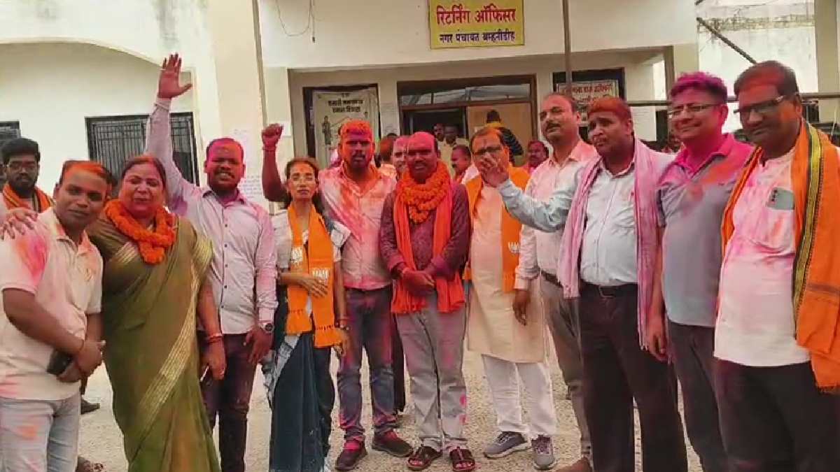 नगर पंचायत बम्हनीडीह में भाजपा की बड़ी जीत, अध्यक्ष पद पर 889 मतों से दर्ज की शानदार विजय