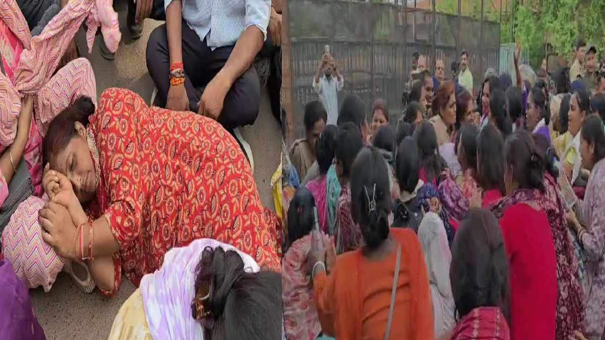 दुर्ग में अतिथि शिक्षकों का जंगी प्रदर्शन, रायपुर कूच से पहले जेल चौक तक मार्च